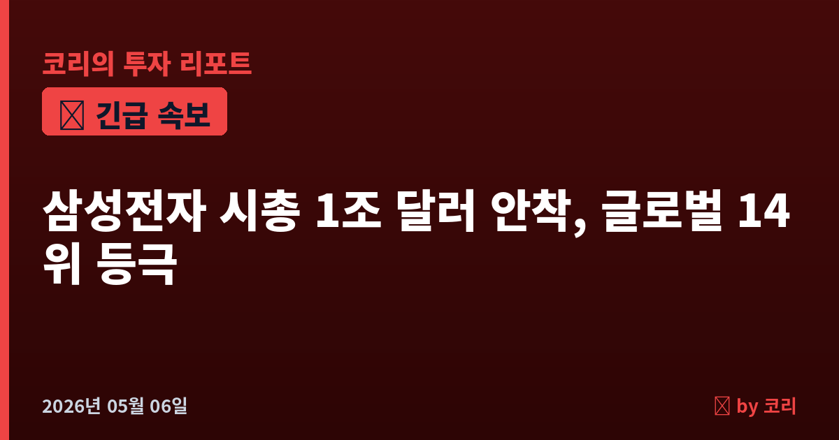 속보 삼성전자 시총 1조 달러 안착...글로벌 14위, 월마트·버크셔 제쳤다 - 현장 사진 1 속보 삼성전자 시총 1조 달러 안착...글로벌 14위, 월마트·버크셔 제쳤다 - 현장 사진 1