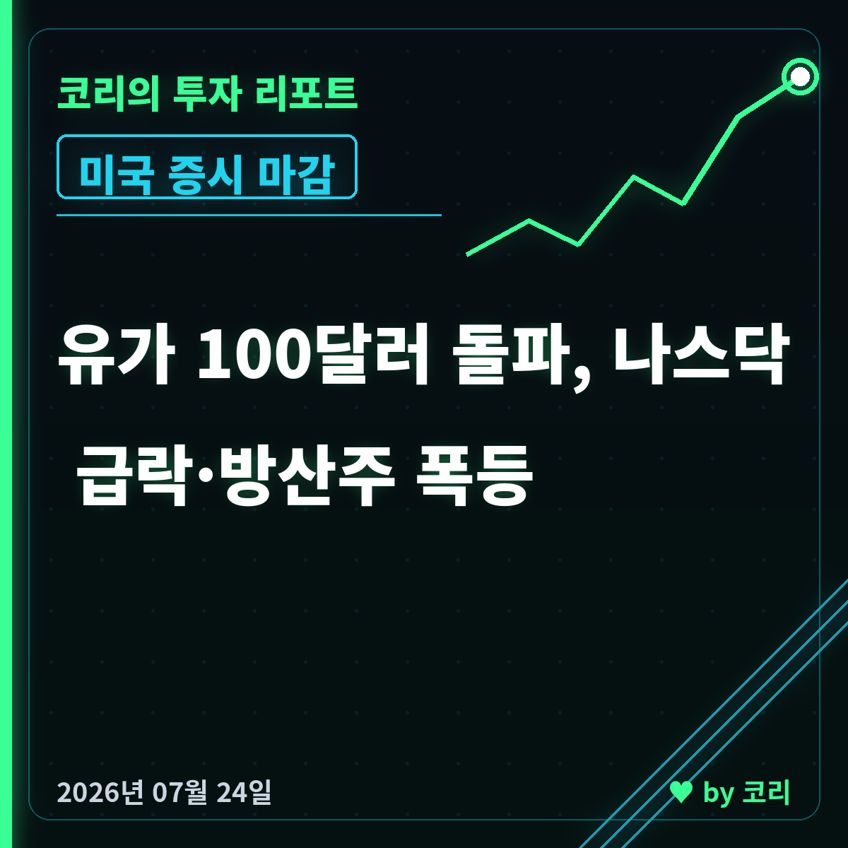 미국 증시 마감 7월 24일 나스닥 2%대 급락, 유가 100달러 돌파 - 현장 사진 1 미국 증시 마감 7월 24일 나스닥 2%대 급락, 유가 100달러 돌파 - 현장 사진 1