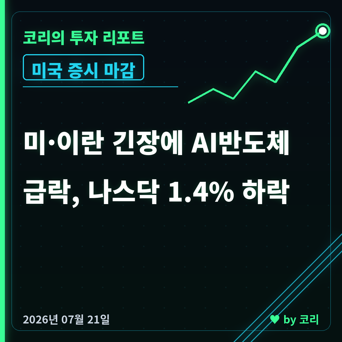 미국 증시 마감 7월 21일 나스닥 1.4%↓ 반도체 급락 - 현장 사진 1 미국 증시 마감 7월 21일 나스닥 1.4%↓ 반도체 급락 - 현장 사진 1