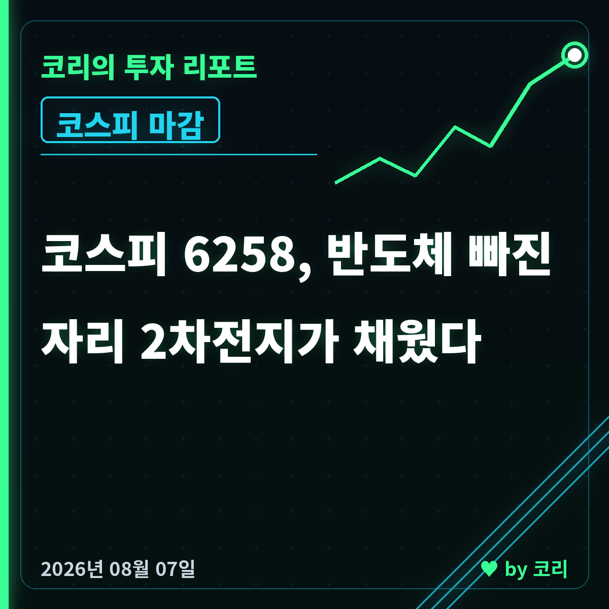 국내 증시 마감 8월 7일 코스피 6258, 2차전지·편의점 순환매 - 현장 사진 1