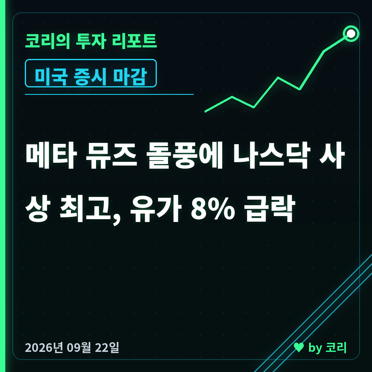 미국 증시 마감 9월 22일 나스닥 사상최고, 메타·ARM 반도체 랠리 - 현장 사진 1 미국 증시 마감 9월 22일 나스닥 사상최고, 메타·ARM 반도체 랠리 - 현장 사진 1