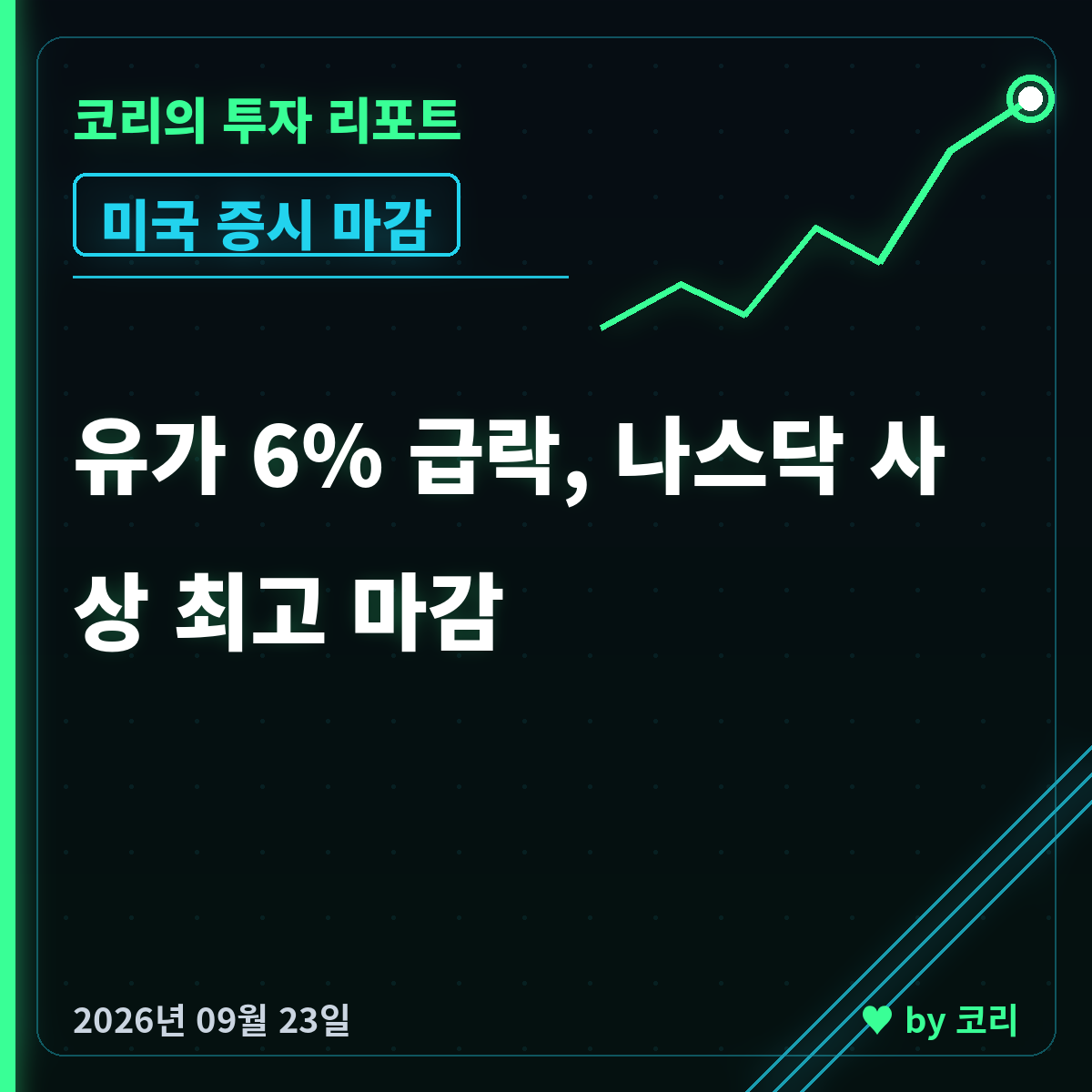 미국 증시 마감 9월 23일 나스닥 사상 최고, 유가 6% 급락 - 현장 사진 1 미국 증시 마감 9월 23일 나스닥 사상 최고, 유가 6% 급락 - 현장 사진 1