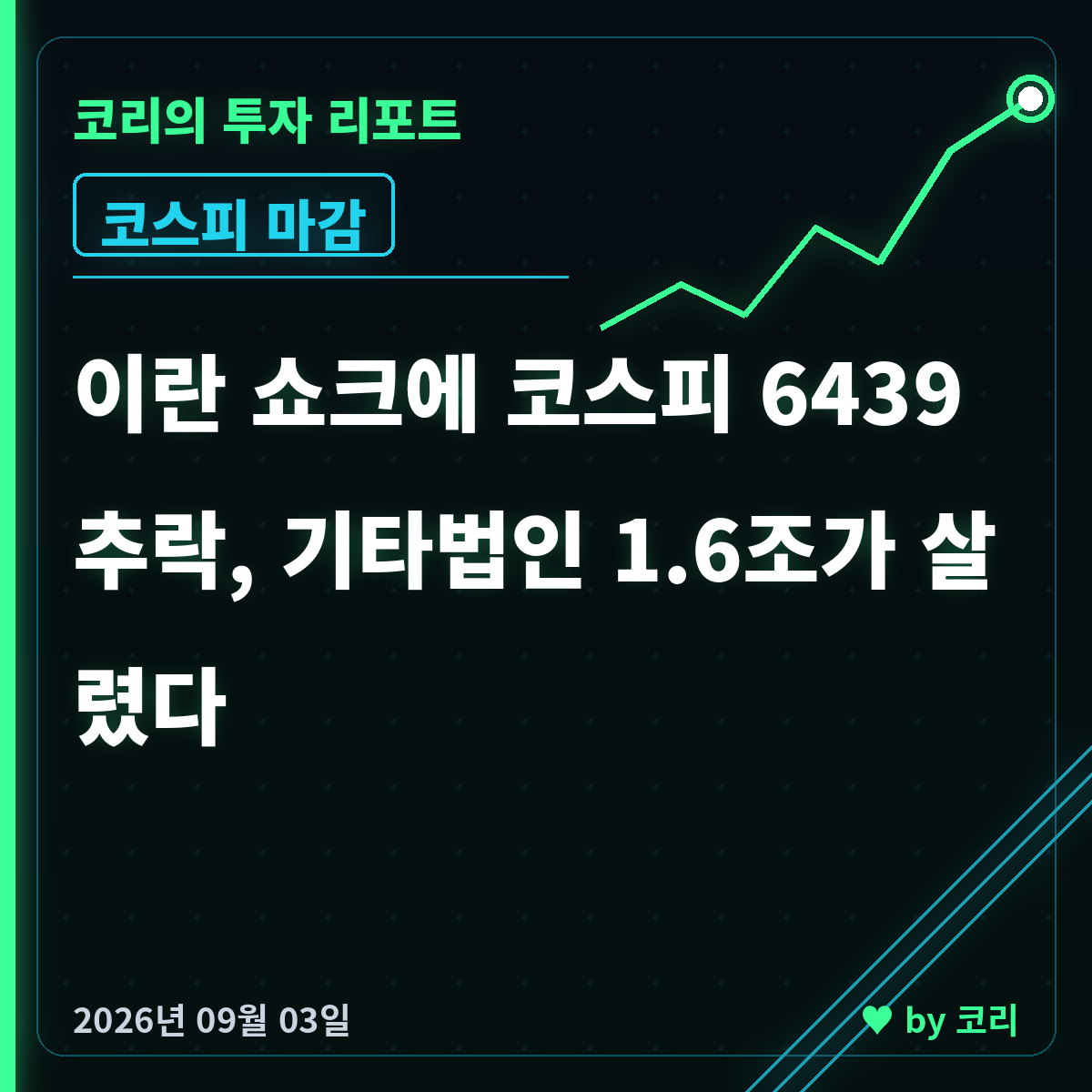 코스피 코스닥 9월 3일 마감, 이란 쇼크 딛고 6579 반등 - 현장 사진 1 코스피 코스닥 9월 3일 마감, 이란 쇼크 딛고 6579 반등 - 현장 사진 1