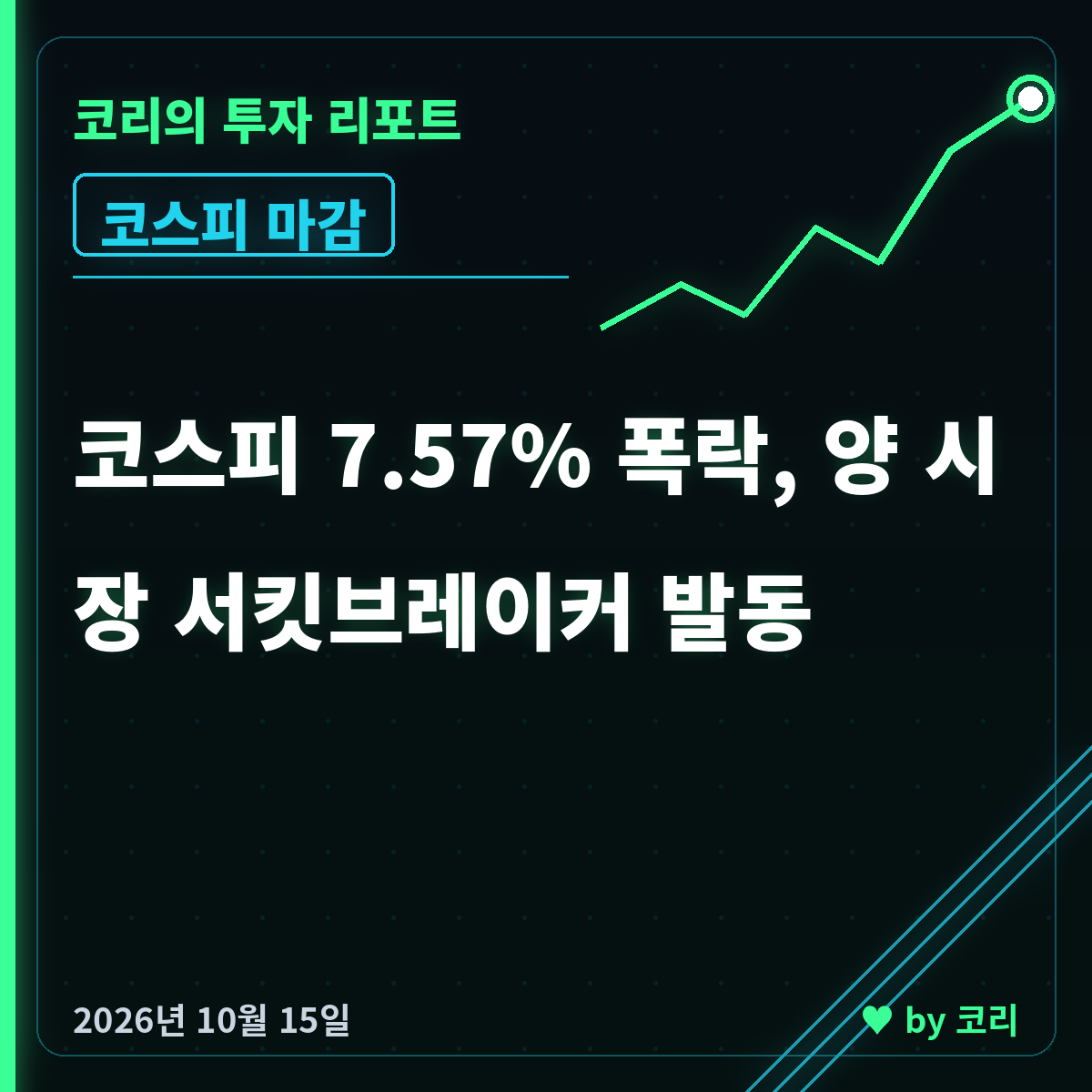 국내 증시 마감 10월 15일 코스피 7.57% 폭락 서킷브레이커 - 현장 사진 1 국내 증시 마감 10월 15일 코스피 7.57% 폭락 서킷브레이커 - 현장 사진 1