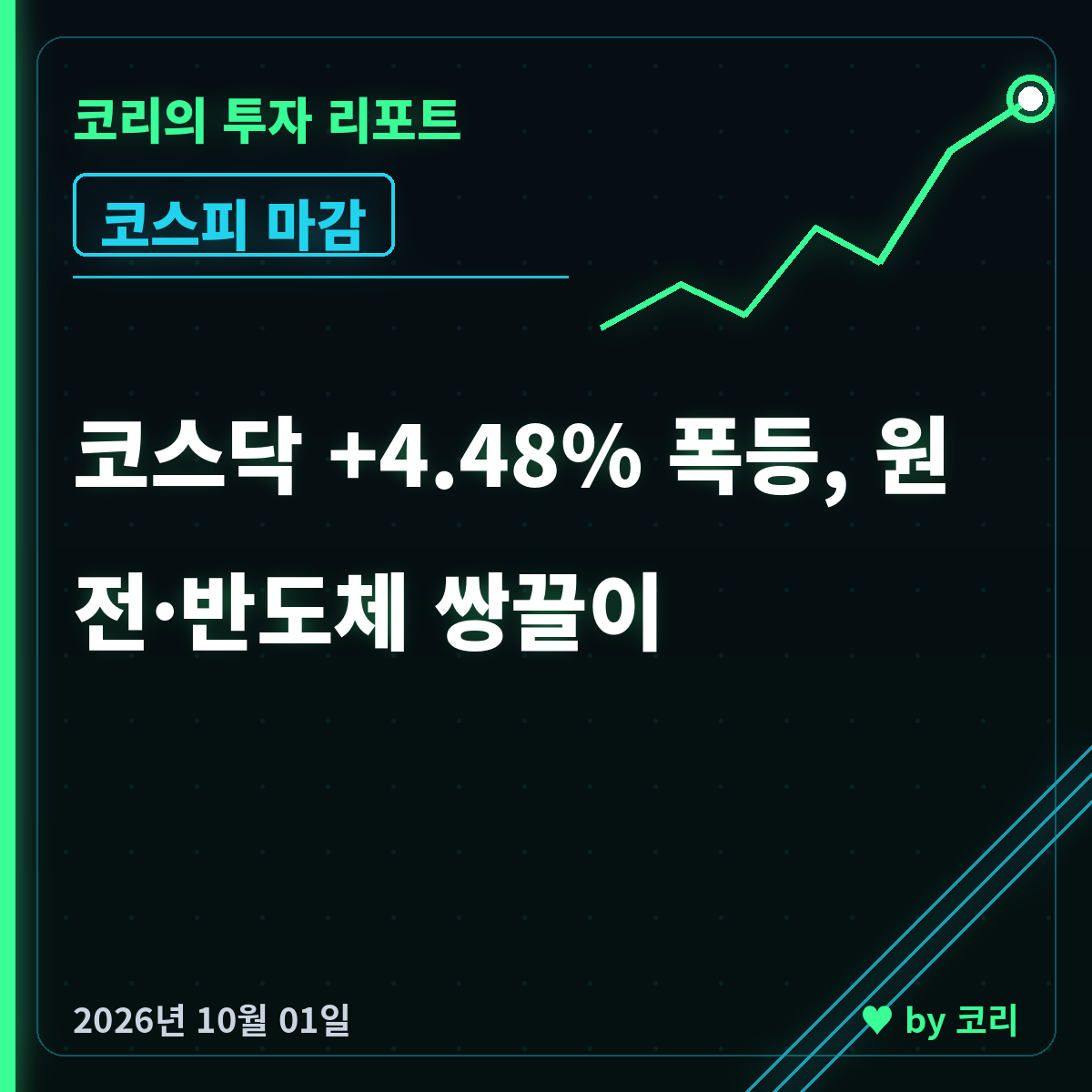 국내 증시 마감 10월 1일 코스피 6971·코스닥 894 급등 - 현장 사진 1 국내 증시 마감 10월 1일 코스피 6971·코스닥 894 급등 - 현장 사진 1